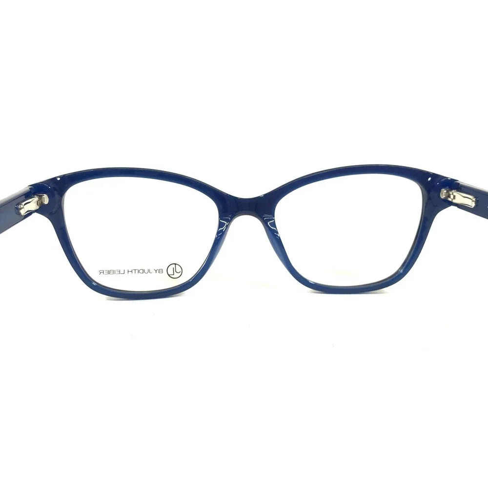 Judith Leiber Eyeglasses Frames JL-3041 Denim Blue Cat Eye Crystals 53-18-140